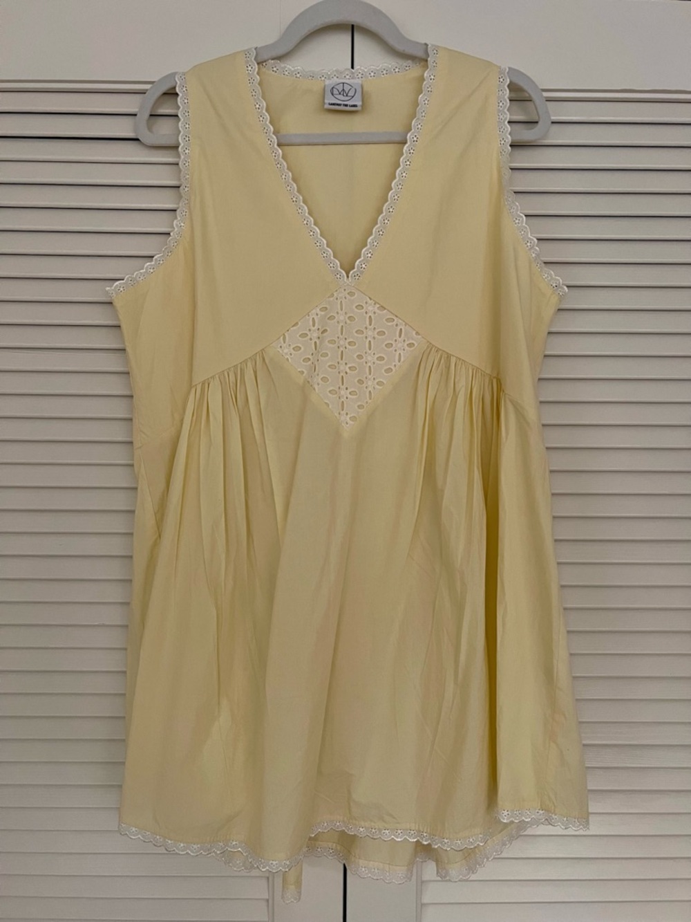 Laneway the Label Vintage Cotton Mini Dress in Butter